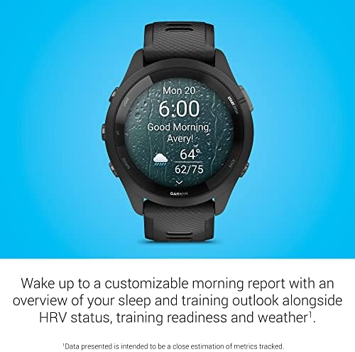 Garmin Forerunner 265S Running Smartwatch  Colorful AMOLED Display  Training Metrics and Recovery Insights  Light Pink and Powder Gray
