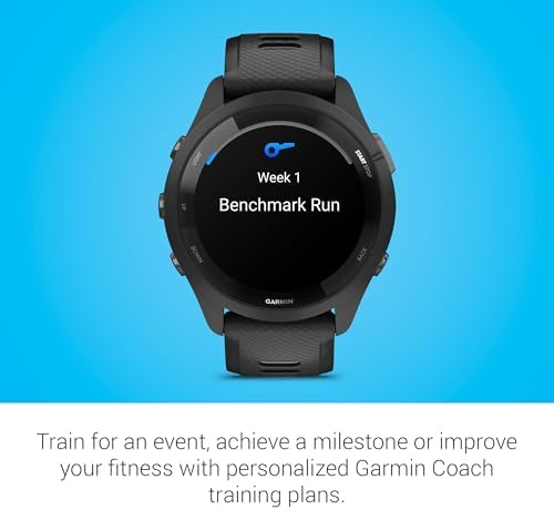 Garmin Forerunner 265S Running Smartwatch  Colorful AMOLED Display  Training Metrics and Recovery Insights  Light Pink and Powder Gray