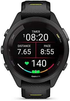 Garmin Forerunner 265S Running Smartwatch  Colorful AMOLED Display  Training Metrics and Recovery Insights  Light Pink and Powder Gray