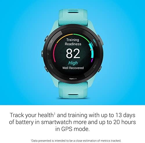 Garmin Forerunner 265S Running Smartwatch  Colorful AMOLED Display  Training Metrics and Recovery Insights  Light Pink and Powder Gray