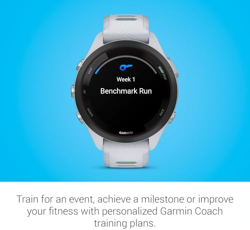 Garmin Forerunner 265S Running Smartwatch  Colorful AMOLED Display  Training Metrics and Recovery Insights  Light Pink and Powder Gray