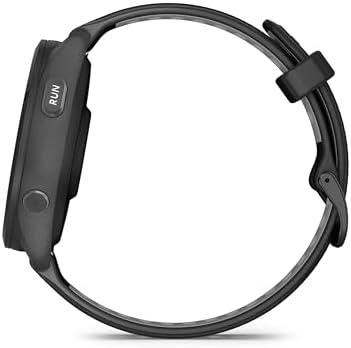 Garmin Forerunner 265 Running Smartwatch  Colorful AMOLED Display  Training Metrics and Recovery Insights  Black and Powder Gray