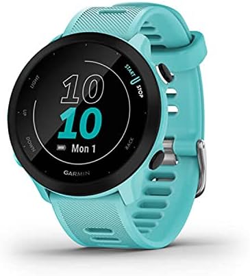 Garmin Forerunner 55, reloj para correr con GPS con entrenamientos diarios sugeridos, hasta 2 semanas de duración de la batería, color blanco