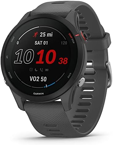 Garmin Forerunner  255  GPS Running Smartwatch  Advanced Insights  Long Lasting Battery  Slate Gray