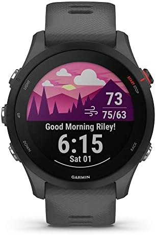 Garmin Forerunner  255  GPS Running Smartwatch  Advanced Insights  Long Lasting Battery  Slate Gray