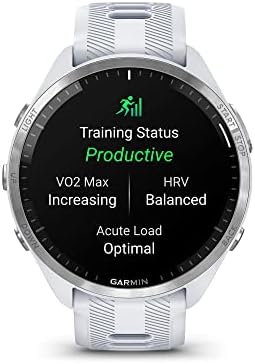 Garmin Forerunner  965 Running Smartwatch  Colorful AMOLED Display  Training Metrics and Recovery Insights  Whitestone and Powder Gray
