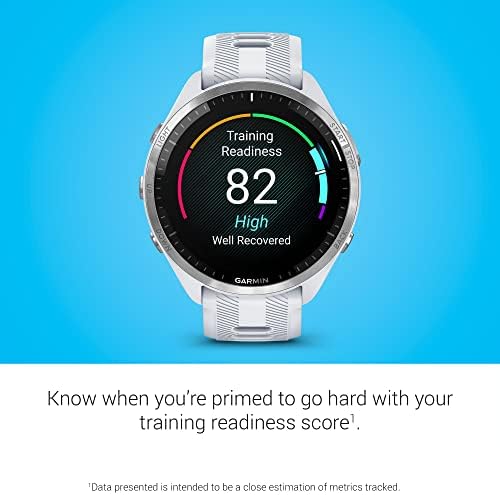 Garmin Forerunner  965 Running Smartwatch  Colorful AMOLED Display  Training Metrics and Recovery Insights  Whitestone and Powder Gray