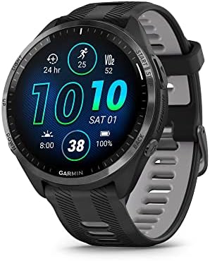 Garmin Forerunner  965 Running Smartwatch  Colorful AMOLED Display  Training Metrics and Recovery Insights  Whitestone and Powder Gray