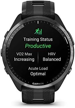 Garmin Forerunner  965 Running Smartwatch  Colorful AMOLED Display  Training Metrics and Recovery Insights  Black and Powder Gray  010 02809 00