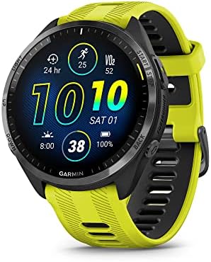 Garmin Forerunner  965 Running Smartwatch  Colorful AMOLED Display  Training Metrics and Recovery Insights  Black and Powder Gray  010 02809 00