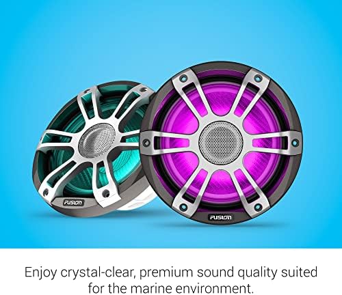 Garmin Fusion  Signature Series 3i Marine Coaxial Speakers  7 7 280 watt CRGBW Coaxial Sports Gray Marine Speakers  Pair 