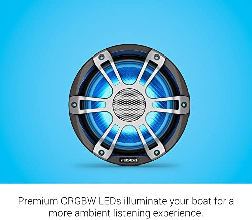 Garmin Fusion  Signature Series 3i Marine Coaxial Speakers  7 7 280 watt CRGBW Coaxial Sports Gray Marine Speakers  Pair 