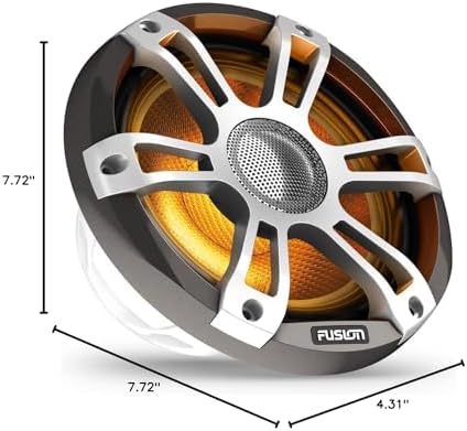 Garmin Fusion  Signature Series 3i Marine Coaxial Speakers  7 7 280 watt CRGBW Coaxial Sports Gray Marine Speakers  Pair 