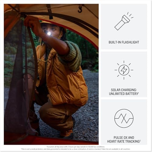 Garmin Instinct  3 45mm  Solar Charged Display  Rugged Outdoor GPS Smartwatch  Metal Reinforced Bezel  Built in Flashlight  Black