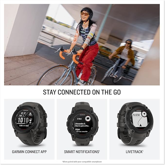 Garmin Instinct  3 45mm  Solar Charged Display  Rugged Outdoor GPS Smartwatch  Metal Reinforced Bezel  Built in Flashlight  Black