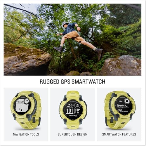 Garmin Instinct  3 45mm  Solar Charged Display  Rugged Outdoor GPS Smartwatch  Metal Reinforced Bezel  Built in Flashlight  Black