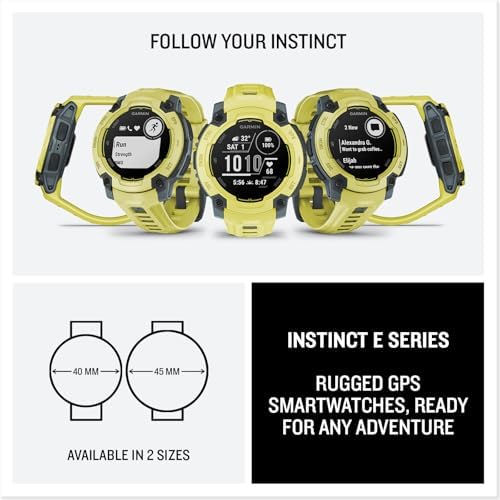 Garmin Instinct  3 45mm  Solar Charged Display  Rugged Outdoor GPS Smartwatch  Metal Reinforced Bezel  Built in Flashlight  Black