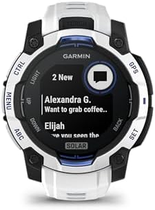 Garmin Instinct  3 45mm  Solar Charged Display  Rugged Outdoor GPS Smartwatch  Metal Reinforced Bezel  Built in Flashlight  Black