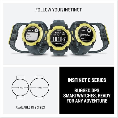Garmin Instinct  3 45mm  Solar Charged Display  Rugged Outdoor GPS Smartwatch  Metal Reinforced Bezel  Built in Flashlight  Black