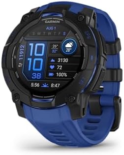 Garmin Instinct  3 45mm  Solar Charged Display  Rugged Outdoor GPS Smartwatch  Metal Reinforced Bezel  Built in Flashlight  Black