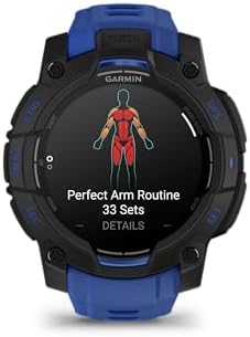 Garmin Instinct  3 45mm  Solar Charged Display  Rugged Outdoor GPS Smartwatch  Metal Reinforced Bezel  Built in Flashlight  Black