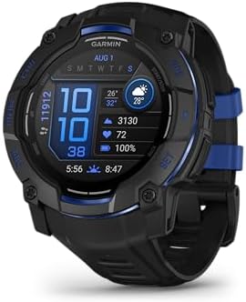 Garmin Instinct  3 45mm  Solar Charged Display  Rugged Outdoor GPS Smartwatch  Metal Reinforced Bezel  Built in Flashlight  Black
