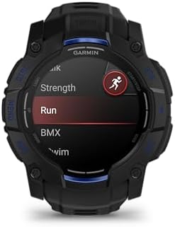 Garmin Instinct  3 45mm  Solar Charged Display  Rugged Outdoor GPS Smartwatch  Metal Reinforced Bezel  Built in Flashlight  Black