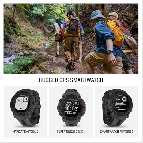 Garmin Instinct  3 45mm  Solar Charged Display  Rugged Outdoor GPS Smartwatch  Metal Reinforced Bezel  Built in Flashlight  Black