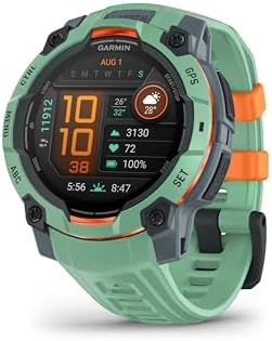 Garmin Instinct  3 45mm  Solar Charged Display  Rugged Outdoor GPS Smartwatch  Metal Reinforced Bezel  Built in Flashlight  Black