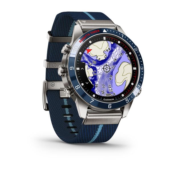 Garmin MARQ Captain  Mens Luxury Tool Watch with Advanced Nautical Features  Track Wind Speed  Direction  Temperature and Tide Information