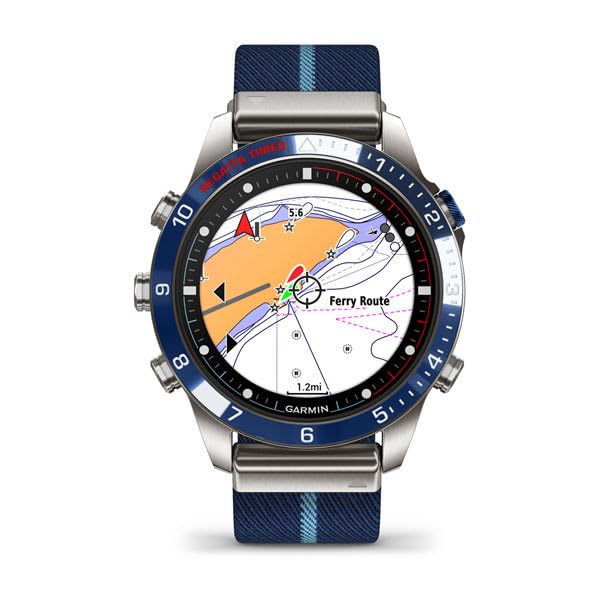 Garmin MARQ Captain  Mens Luxury Tool Watch with Advanced Nautical Features  Track Wind Speed  Direction  Temperature and Tide Information