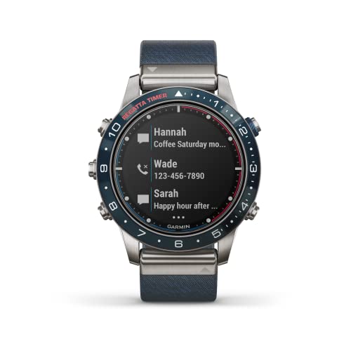 Garmin MARQ Captain  Mens Luxury Tool Watch with Advanced Nautical Features  Track Wind Speed  Direction  Temperature and Tide Information