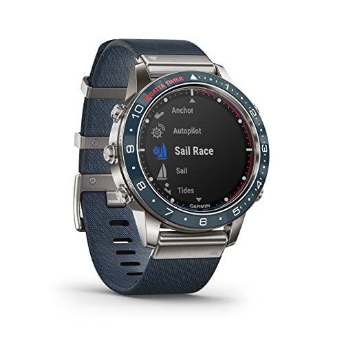 Garmin MARQ Captain  Mens Luxury Tool Watch with Advanced Nautical Features  Track Wind Speed  Direction  Temperature and Tide Information