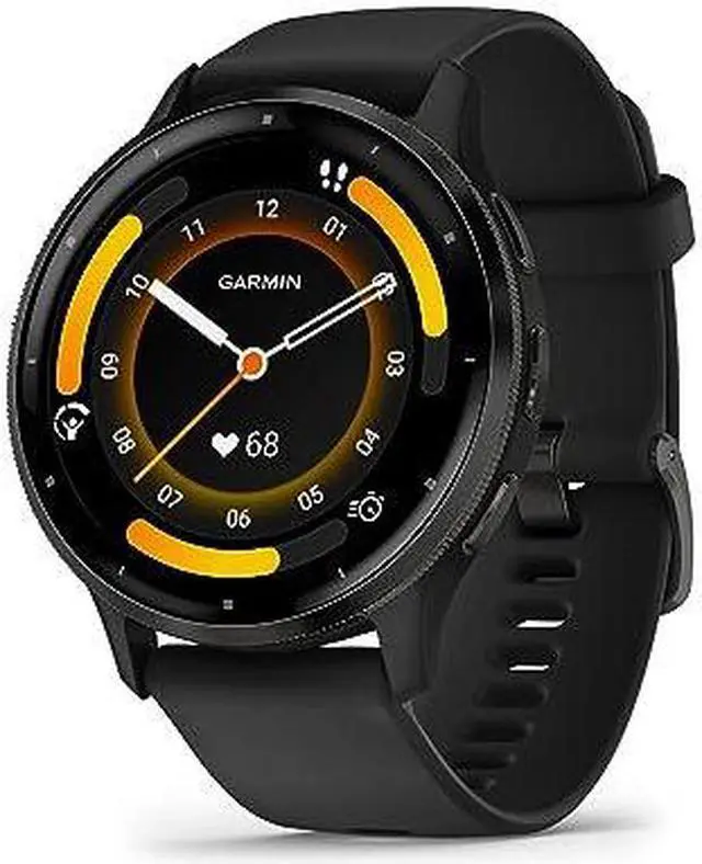 Garmin Venu 3 Slate Stainless Steel Bezel with Black Case and Silicone Band   Smart Watch 010 02784 01