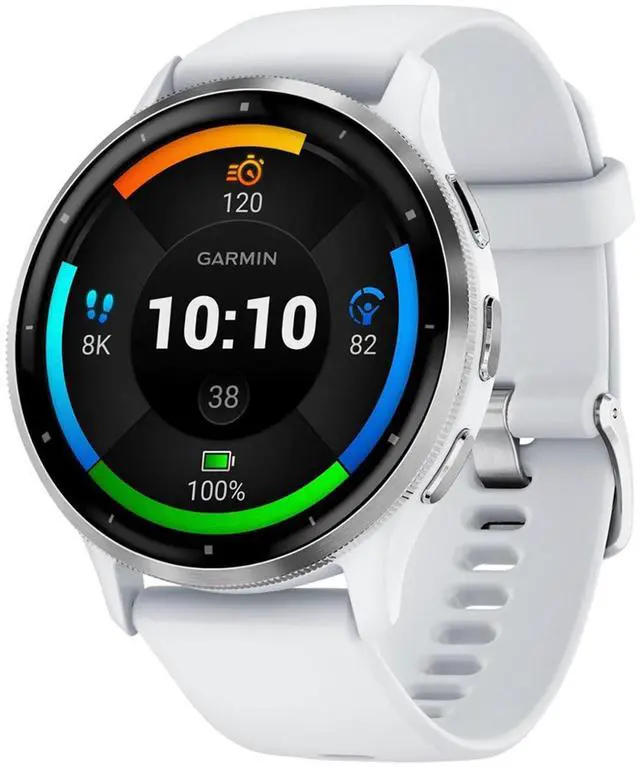 Garmin Venu 3 Slate Stainless Steel Bezel with Black Case and Silicone Band   Smart Watch 010 02784 01