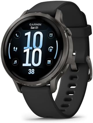 Garmin Venu® 4, 41mm, reloj inteligente avanzado de GPS para salud y fitness, pantalla brillante y colorida, linterna incorporada, 10 días de duración de batería, color plateado con banda de silicona