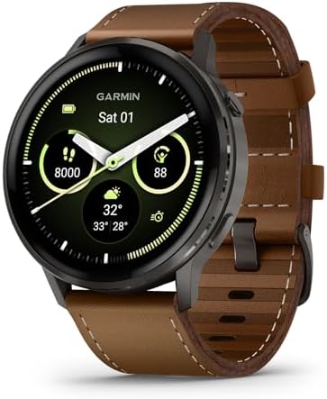 Garmin Venu  4  41mm  Advanced Health and Fitness GPS Smartwatch  Bright and Colorful Display  Built in Flashlight  10 Days of Battery Life  Silver with Periwinkle Silicone Band