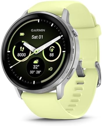 Garmin Venu  4  41mm  Advanced Health and Fitness GPS Smartwatch  Bright and Colorful Display  Built in Flashlight  10 Days of Battery Life  Silver with Periwinkle Silicone Band