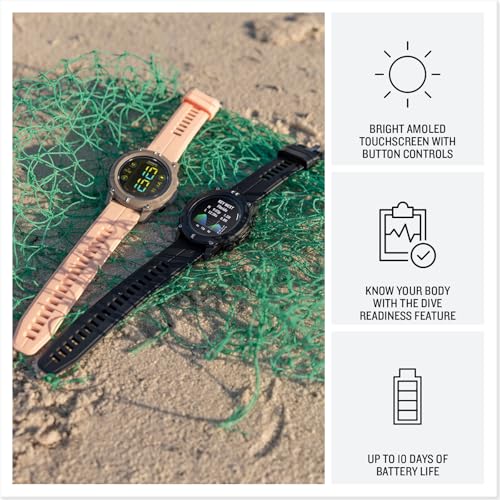 Garmin  Descent  G2  Watch Style Dive Computer  Bright AMOLED Display  Multiple Dive Modes  Health and Wellness Features  Black with Black Band