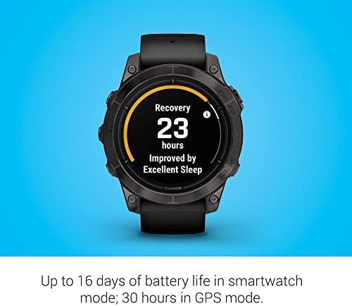 Garmin epix Pro  Gen 2  Sapphire Edition  47mm  High Performance Smartwatch  Advanced Training Technology  Built in Flashlight  Black