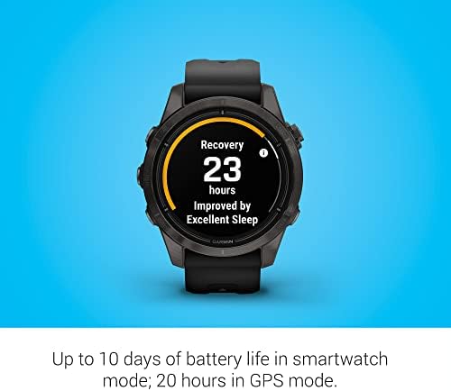 Garmin epix Pro  Gen 2  Sapphire Edition  47mm  High Performance Smartwatch  Advanced Training Technology  Built in Flashlight  Black