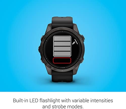 Garmin epix Pro  Gen 2  Sapphire Edition  47mm  High Performance Smartwatch  Advanced Training Technology  Built in Flashlight  Black