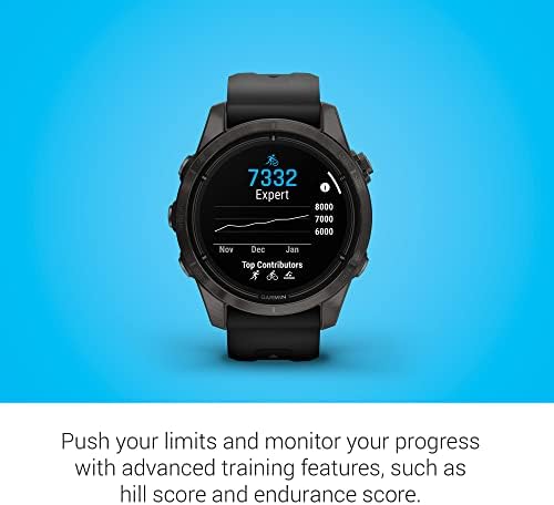 Garmin epix Pro  Gen 2  Sapphire Edition  47mm  High Performance Smartwatch  Advanced Training Technology  Built in Flashlight  Black