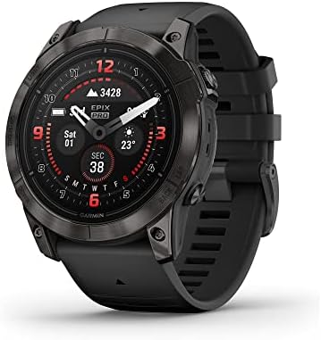 Garmin epix Pro  Gen 2  Sapphire Edition  47mm  High Performance Smartwatch  Advanced Training Technology  Built in Flashlight  Black