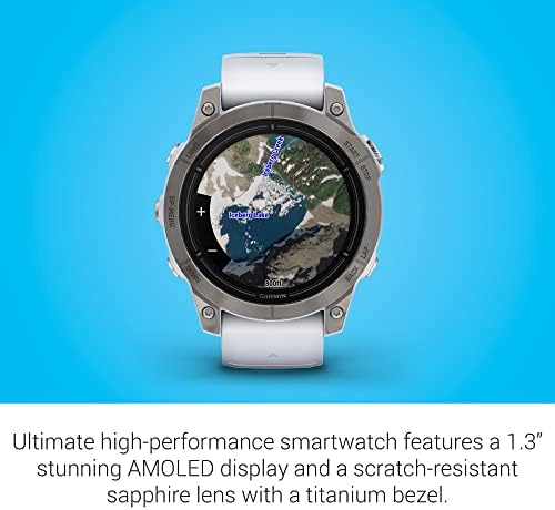 Garmin epix Pro  Gen 2  Sapphire Edition  47mm  High Performance Smartwatch  Advanced Training Technology  Built in Flashlight  Whitestone