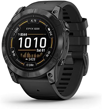 Garmin epix Pro  Gen 2  Sapphire Edition  47mm  High Performance Smartwatch  Advanced Training Technology  Built in Flashlight  Whitestone