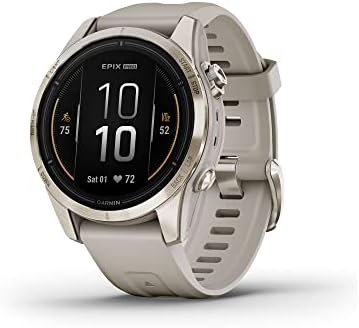 Garmin epix Pro  Gen 2  Sapphire Edition  47mm  High Performance Smartwatch  Advanced Training Technology  Built in Flashlight  Whitestone