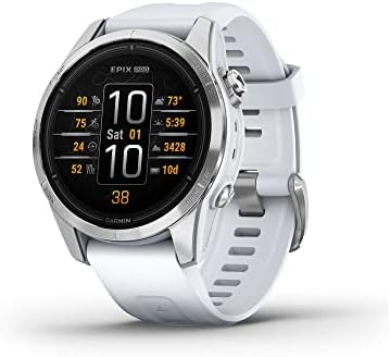 Garmin epix Pro  Gen 2  Sapphire Edition  47mm  High Performance Smartwatch  Advanced Training Technology  Built in Flashlight  Whitestone