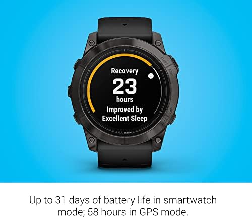 Garmin epix Pro  Gen 2  Sapphire Edition  51mm  High Performance Smartwatch  Advanced Training Technology  Built in Flashlight  Black