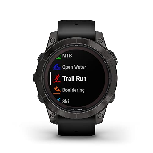 Garmin f nix 7 Pro Sapphire Solar  Multisport GPS Smartwatch  Built in Flashlight  Solar Charging Capability  Black